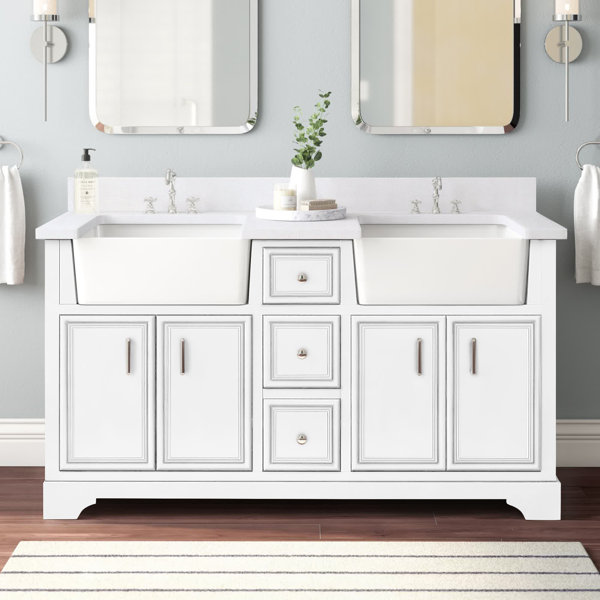 Sand & Stable Emiliano 60'' Double Bathroom Vanity with Top & Reviews Wayfair
